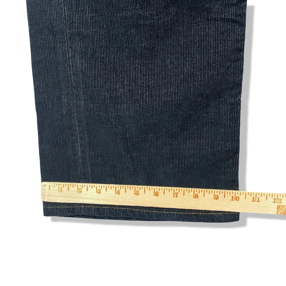 True Religion‎ Corduroy Pants Mens 36 Black Big T Stitch Baggy Y2K Streetwear